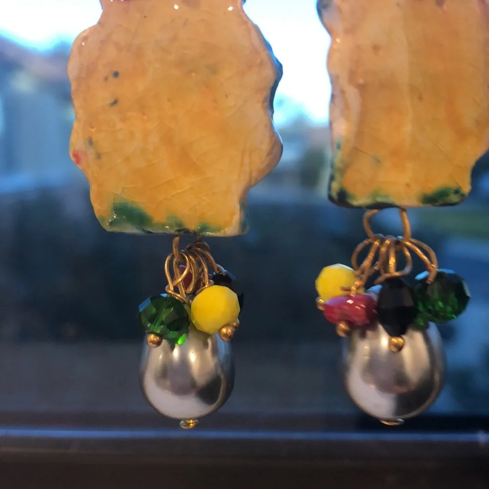 Sicilian Pierced Earrings of King & Queen of the Moors - Picture 5 of 9